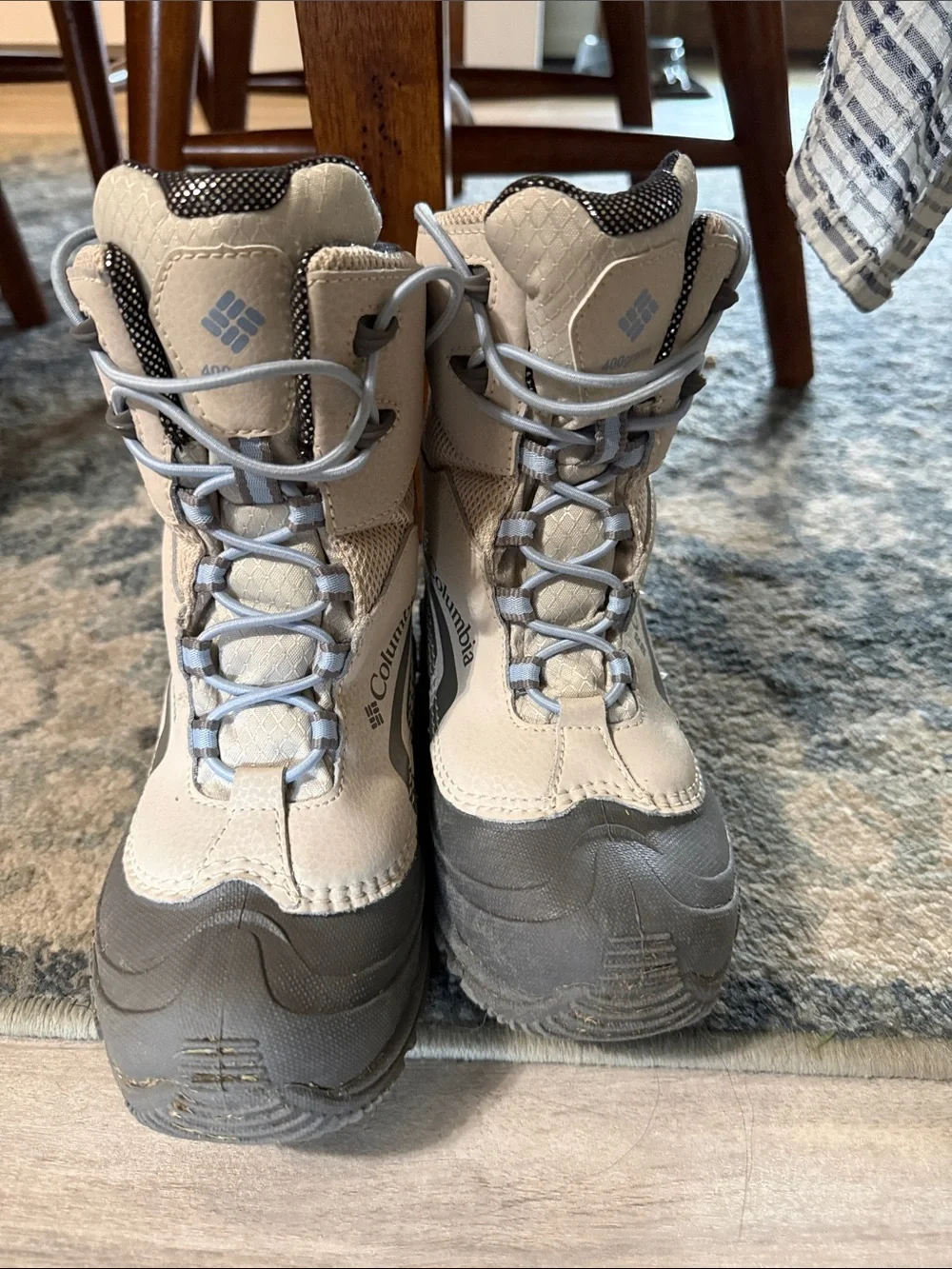 Columbia Kids Winter Boots - Cream & Gray